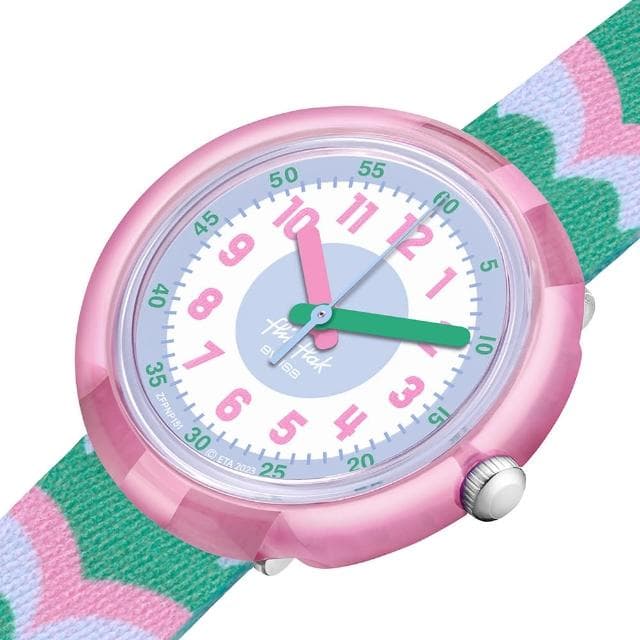 【Flik Flak】兒童錶 復古枰 RETRO SCALES 兒童手錶 兒童禮物 瑞士錶 編織錶帶(31.85mm)
