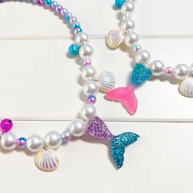 【橘魔法】漸層大蝴蝶結髮夾首飾組(7件組 套裝 項鍊 髮飾 髮夾 耳環 戒指 女童 兒童 童裝 生日 聖誕 禮物)