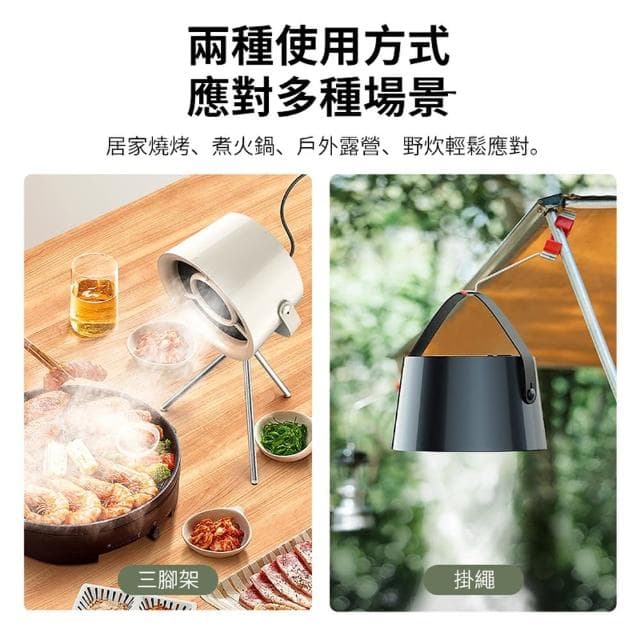 【ANTIAN】戶外小型桌面油煙機 便攜家用抽風機 火鍋燒烤抽風吸煙機 排味排風機(母親節禮物)