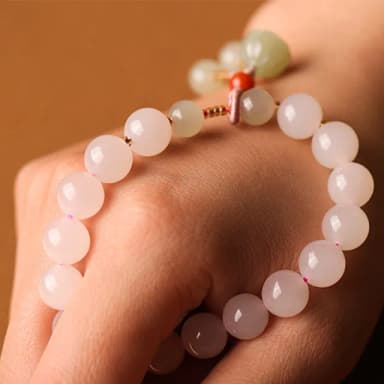 【LEEHER】手鍊串珠 煙紫色手鍊 招財手鍊 和田玉手串 送女友 送閨蜜 禮物 玉手鍊 佛珠手鍊 和田玉手鍊