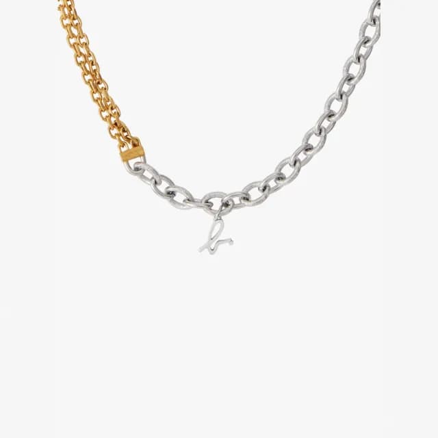 【agnes b.】bijoux Chunky Chain系列雙色項鍊