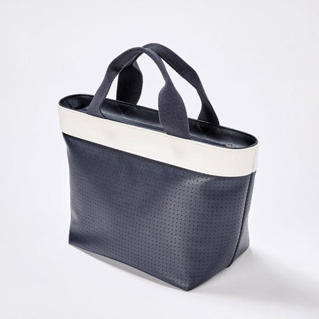 【Munsingwear】母親節禮物 官方直營 企鵝牌 藏青色高質感皮革LOGO刺繡球車包/手提包 MGTJ0A42