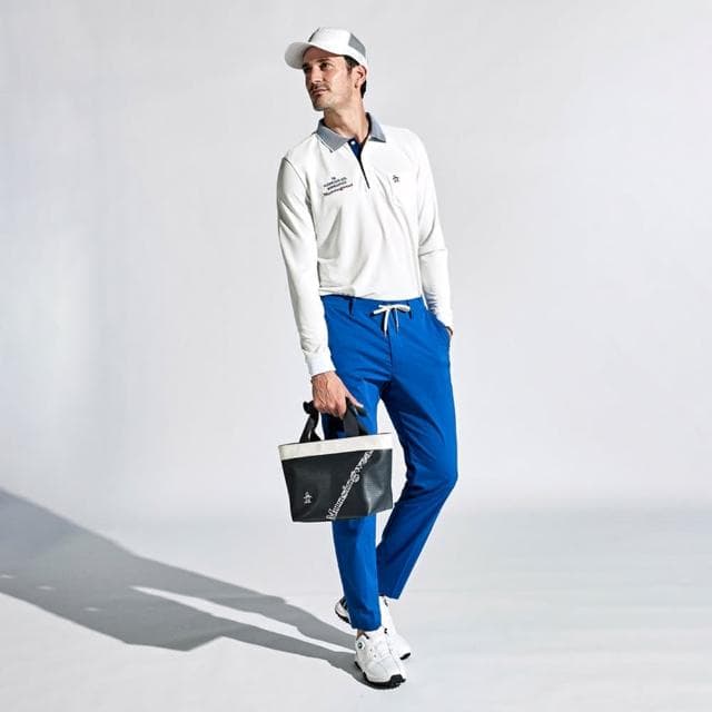 【Munsingwear】母親節禮物 官方直營 企鵝牌 藏青色高質感皮革LOGO刺繡球車包/手提包 MGTJ0A42