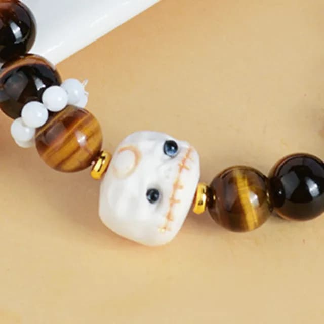 【MoonDy】雙11 手串 手鍊 虎眼石手串 黃虎眼 可愛手鍊 消除負能量 生日禮物 天然石英石 招財手