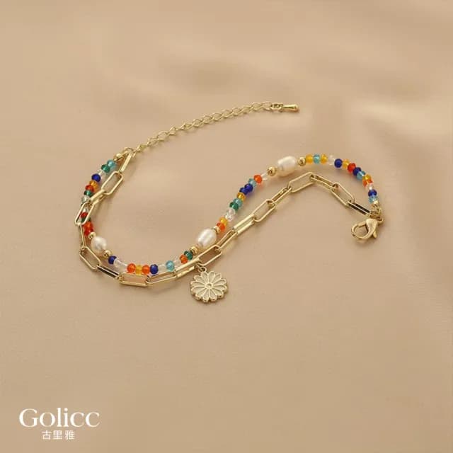【Golicc】手鍊 波西米亞風 串珠鍊(七夕 情人節 生日 手環 手繩 首飾 飾品 禮物)