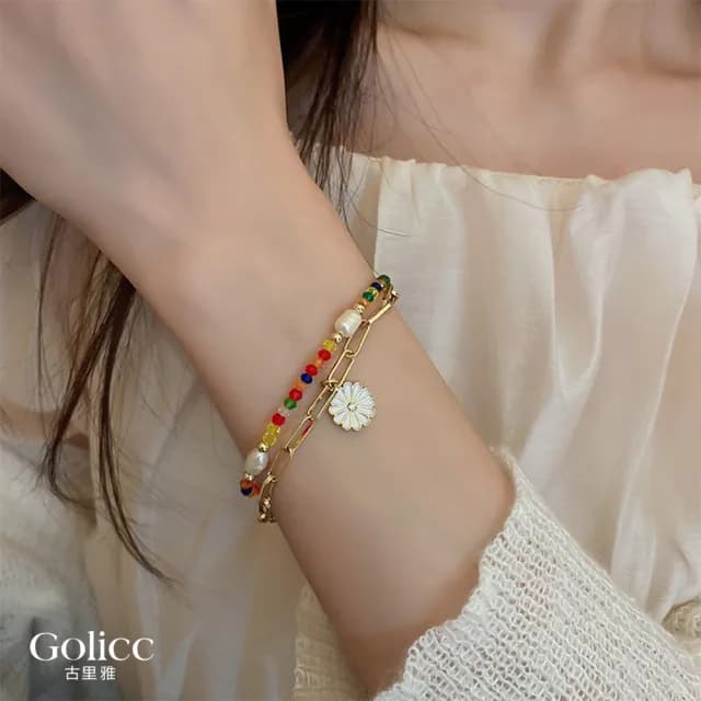 【Golicc】手鍊 波西米亞風 串珠鍊(七夕 情人節 生日 手環 手繩 首飾 飾品 禮物)