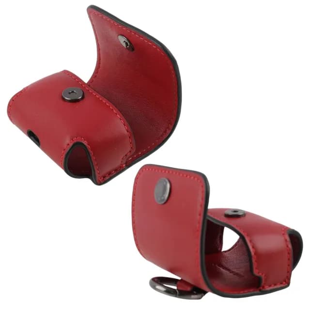 【COACH】小牛皮 Airpods Pro 無線耳機套(紅色)