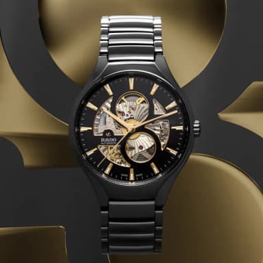 【Rado 雷達表】True Round 真系列開芯鏤空機械腕錶-40mm黑送禮推薦(R27107172)