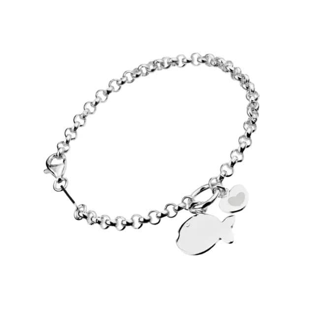 【Clio Blue】放閃魚純銀手鍊 925純銀手鍊 愛心手鍊 小魚手鍊 雙魚(法國巴黎品牌/925純銀)