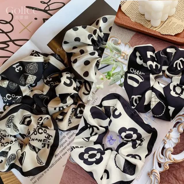 【Gulicc】髮圈 法式小香風 鍛面(雙11 聖誕節 生日 髮飾 頭飾 大腸圈 髮夾 禮物)