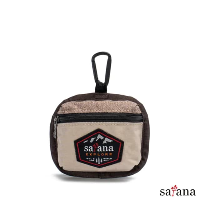 【satana】雙11限定★Explore 探索卡片零錢包(奶茶色拼接)