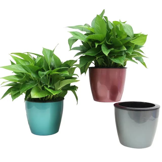 【京太陽】綠蘿花盆仿金屬混色H006(植物盆 陽台花盆 盆栽 自動澆水花盆)