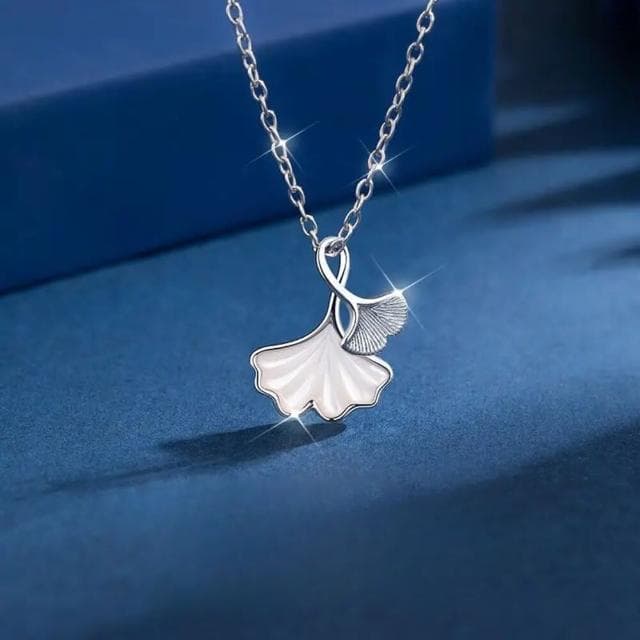 仙氣暈彩杏花鎖骨項鍊(項鍊 首飾飾品 生日禮物 情人節)