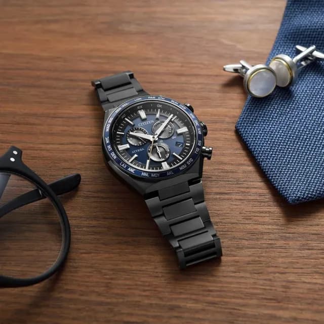 【CITIZEN 星辰】官方授權 光動能鈦金屬 萬年曆電波錶 41.1mm(CB5967-66L 禮物推薦)