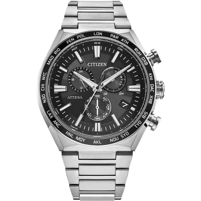 【CITIZEN 星辰】官方授權 光動能鈦金屬 萬年曆電波錶 41.1mm(CB5966-69E 禮物推薦)
