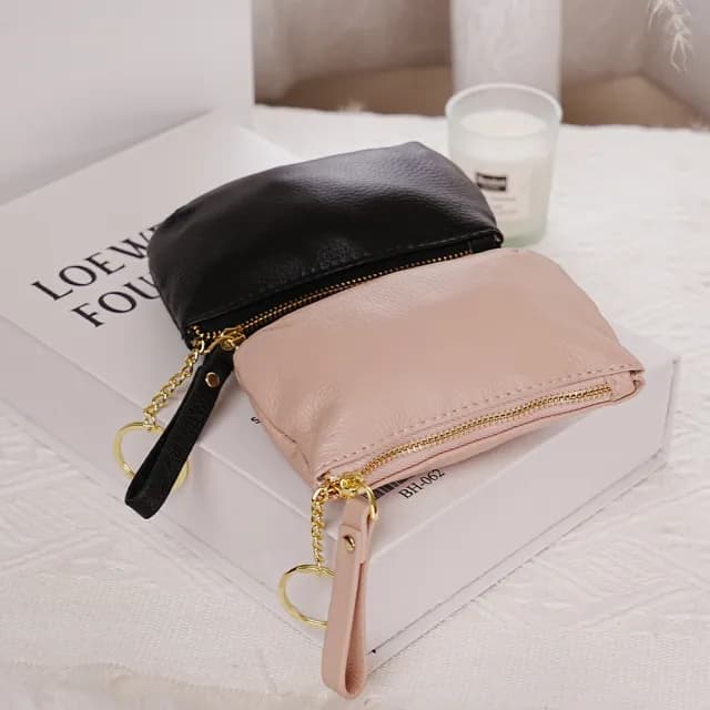 【MoonDy】雙11 包包 牛皮皮包 錢包 拉鍊錢包 零錢包 真皮包包 錢包 牛皮錢包 拉鍊小錢包 零錢