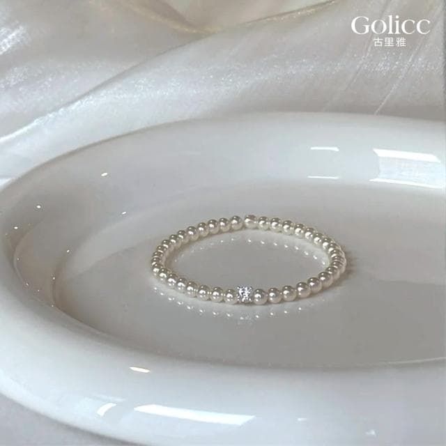 【Golicc】手鍊 法式經典 百搭珍珠鍊(母親節 生日 情人節 手環 手繩 首飾 飾品 禮物)
