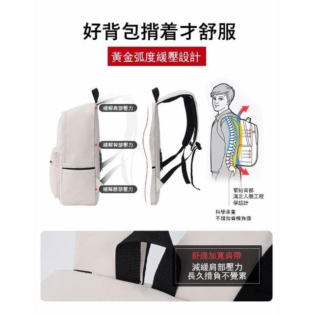 【Janyo】母親節禮物 日系大容量雙肩包 國中學生書包 簡約休閒後背包 旅行背包 交換禮物(無掛件)