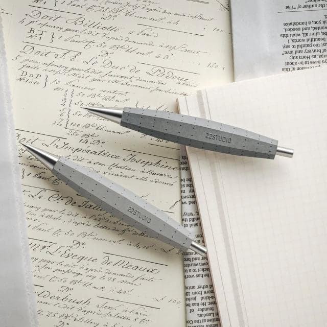【22 STUDIO】清水模自動鉛筆(0.5mm HB筆芯 不鏽鋼筆頭 情人節 送禮推薦)