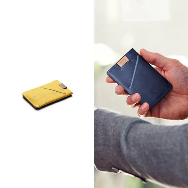 【Bellroy 官方直營】Card Sleeve 真皮票卡鈔票皮夾(果黃色)