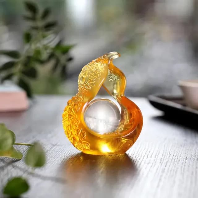 【琉璃工房 LIVING】福祿轉如意 發財/升官/創業/搬家(送禮/琉璃/禮物/水晶/藝術品/擺飾/禮贈/企業)