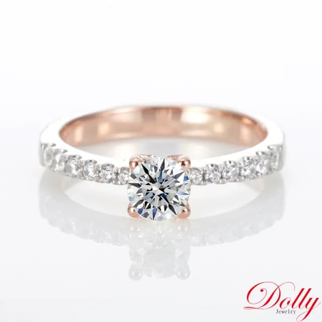 【DOLLY】0.50克拉 求婚戒完美車工鑽石戒指-006(情人節 交換禮物首選)