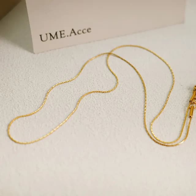 【UME.Acce】極細竹節鈦鋼項鏈(項鍊 鈦鋼 鈦鋼項鍊 竹節 竹節項鍊 極細項鍊 細鍊 細項鍊)