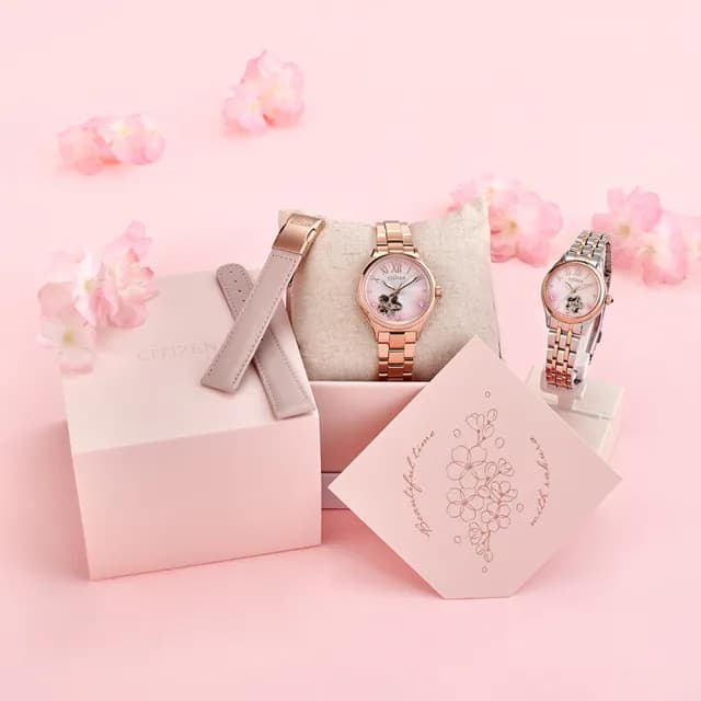 【CITIZEN 星辰】LADYS系列 限量櫻花機械錶 畢業禮物 送禮 推薦(PR1044-87Y)