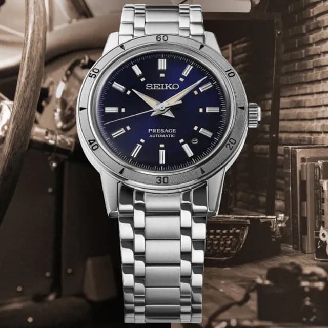 【SEIKO 精工】PRESAGE系列 Style60’s 復古風 機械腕錶 父親節 禮物 送禮 推薦(SRPL07J1/4R35-06H0B)