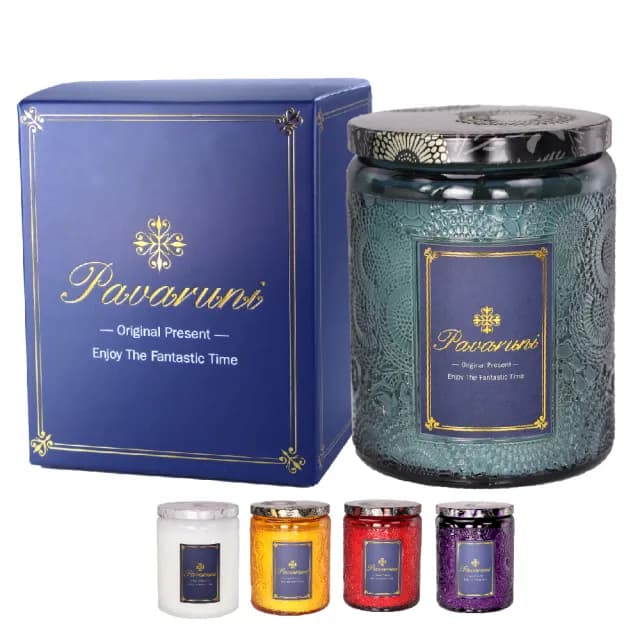 【Pavaruni】美國香氛蠟燭20種香味450g(禮盒大豆蠟植物天然精油花香木質果香生日聖誕交換女友女生情人禮物 