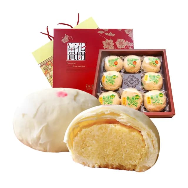 【滋養軒】清餡綠豆椪禮盒x1盒(8入/盒/附提袋 -現貨+中秋預購2025月餅/送禮)