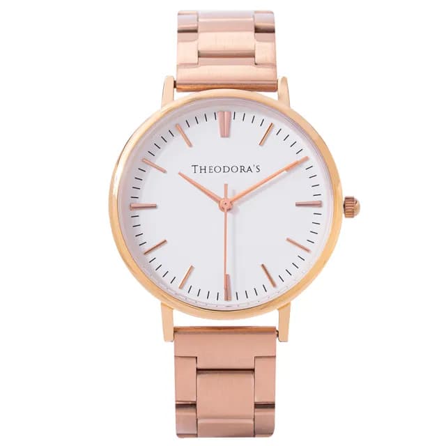 【THEODORA’S 希奧朵拉】(小錶面)-Hera 簡約中性款可拆節實心鋼鍊帶手錶(女錶 簡約手錶)