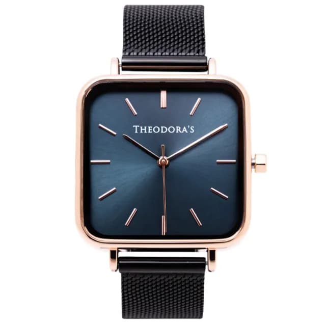 【THEODORA’S 希奧朵拉】精選多款｜Hebe 簡約方形金屬/真皮手錶(簡約手錶 女錶 方形錶)