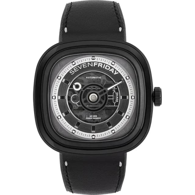 【SEVENFRIDAY】限定發行版超酷黑 T系列機械錶-45mm 送禮 禮物 推薦(T1/04)