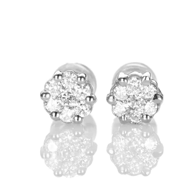 【DOLLY】情人節禮物 0.45克拉 天然鑽石 F/VS2 18K金耳環(母親節 情人節 交換禮物首選)