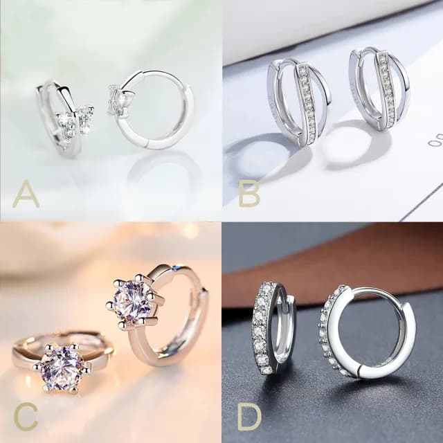 【Golicc】耳環 輕奢簡約 環繞鑲鑽(七夕 情人節 生日 飾品 耳釘 耳飾 耳墜 禮物)