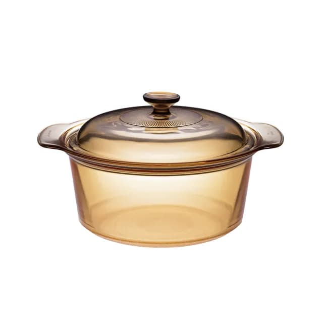 【CorelleBrands 康寧餐具】3.5L晶彩透明鍋-寬鍋