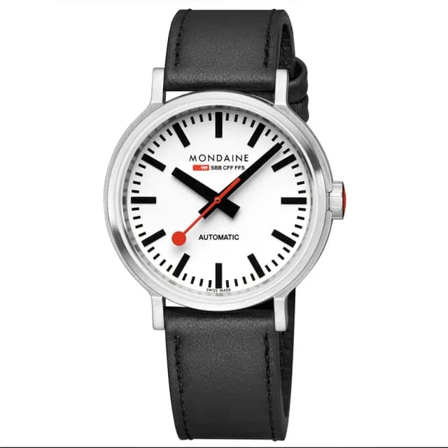 【MONDAINE 瑞士國鐵】The Original Automatic 夜光機械腕錶 瑞士錶(鋼帶錶帶 / 4161BSJ / 41mm)