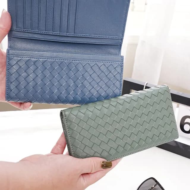 【MoonDy】雙11 長夾 羊皮長夾 手工編織 綿羊皮 生日禮物 長夾 錢包女 女長夾 女生皮 