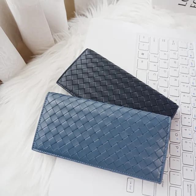 【MoonDy】雙11 長夾 羊皮長夾 手工編織 綿羊皮 生日禮物 長夾 錢包女 女長夾 女生皮