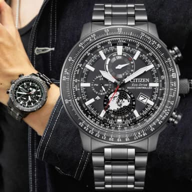 【CITIZEN 星辰】PROMASTER系列 電波對時 萬年曆 光動能飛行腕錶 畢業禮物 送禮 推薦(BY3005-56G)