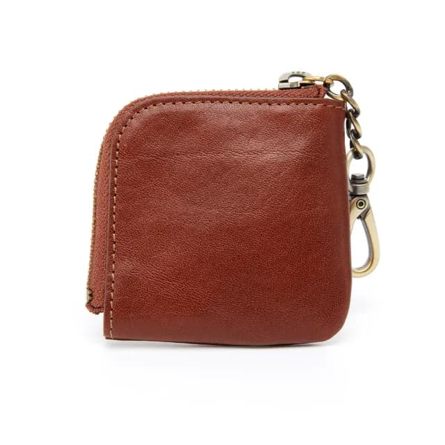 【FOCUS】經典原皮迷你方形拉鍊零錢包/復古小錢包(真皮包包 真皮零錢包FTA0092)