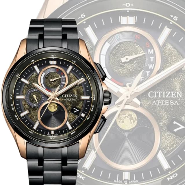 【CITIZEN 星辰】HAKUTO-R 限量 鈦金屬 月相光動能電波腕錶(BY1009-64Y 父親節禮物)
