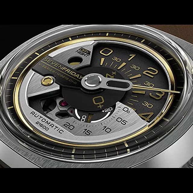 【SEVENFRIDAY】V2 設計師工藝自動上鍊機械錶-銀x咖啡 送禮 禮物 推薦(V2)