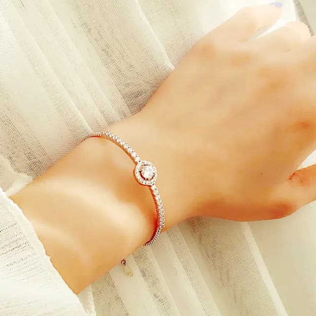【MoonDy】包包 女朋友生日禮物 新娘飾品 純銀手鐲 手環 銀手鐲 仿真鑽石手鐲 純銀手環 飾品 手飾 韓