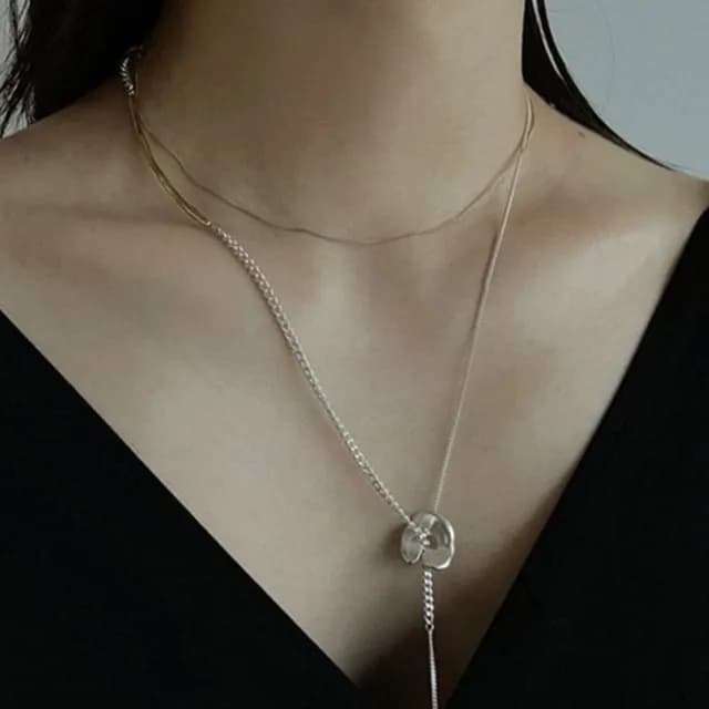 【KT DADA】包包 韓國項鍊  ins項鍊 閨蜜項鍊 生日禮物 銀項鍊 疊戴項鍊 造型項鍊 不規則項鍊 鏈條項