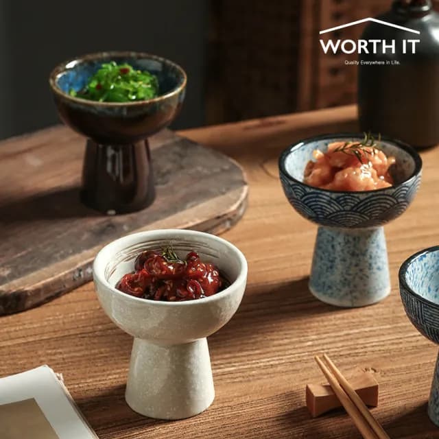 【渥思】復古高腳甜點碗(冰淇淋碗.餐具.碗盤)