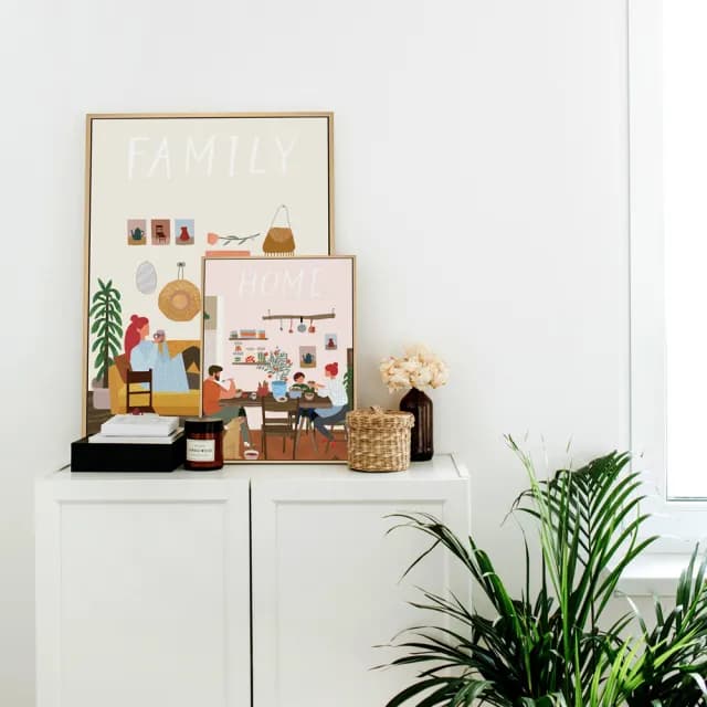 【菠蘿選畫所】陪你歡樂 - 30x40cm(親子插畫掛畫/父親節禮物/遊戲房佈置)