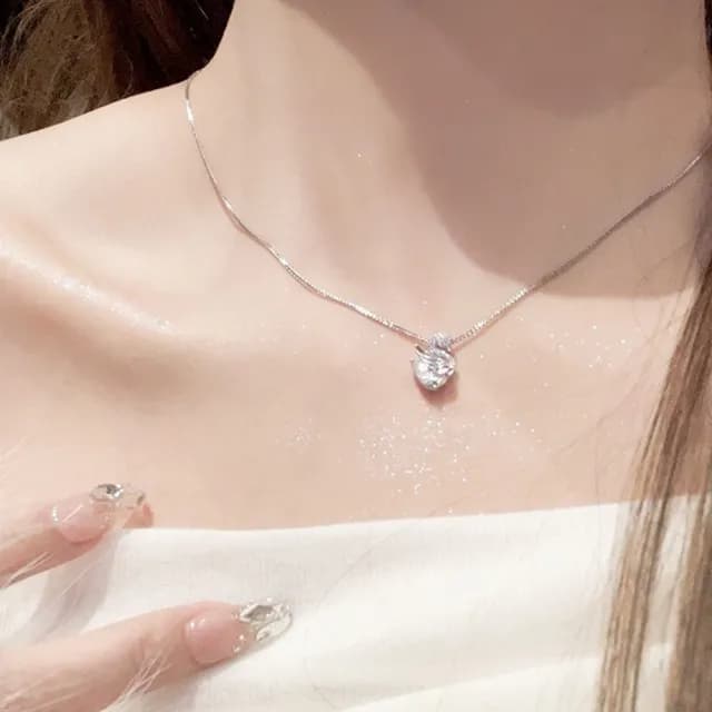 【LEEHER】情人節禮物 生日禮物/項鏈/純銀項鏈女生項鍊/女項鍊/S925純銀項鍊/高級感氣質項鍊/小禮物/情人節