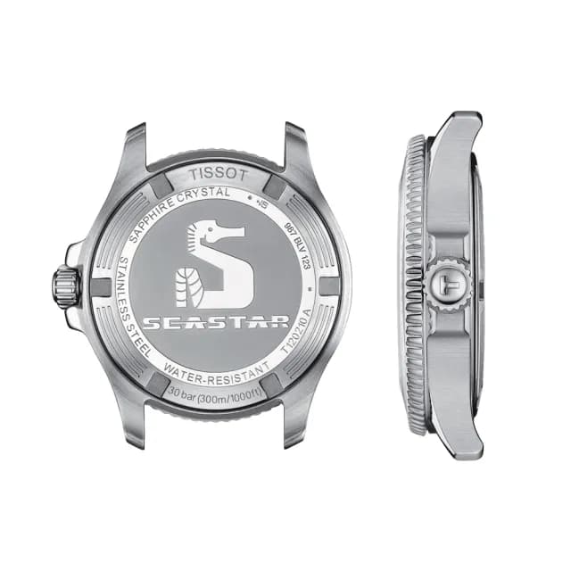 【TISSOT 天梭 官方授權】Seastar 1000海星300米潛水錶-36mm/白 情人節 禮物(T1202101101100)